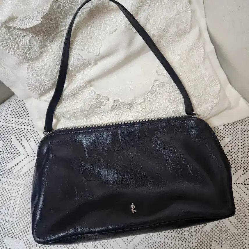 [BUNJANG] Rookie Bird Black Leather Shoulder Bag / 루키버드 가죽 숄더백 블랙