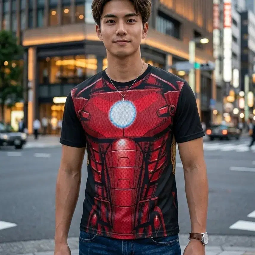 [BUNJANG] Marvel Iron Man Costume Short Sleeve T-Shirt / 110~115/마블 아이언맨 코스튬 반팔 티셔츠