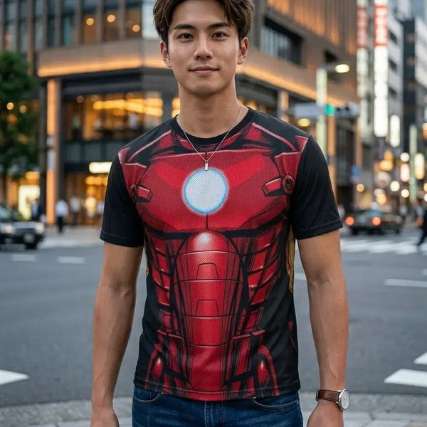 [BUNJANG] Marvel Iron Man Costume Short Sleeve T-Shirt / 110~115/마블 아이언맨 코스튬 반팔 티셔츠