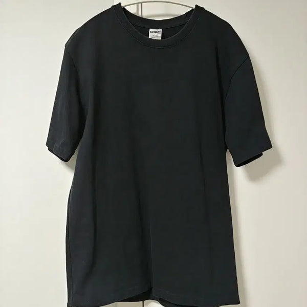 [BUNJANG] LifeMax Heavyweight 10.2oz Cotton T-Shirt Black / 일본 제작 무지 반팔티 10.2oz / 두꺼운 면티 검정 블랙 올검