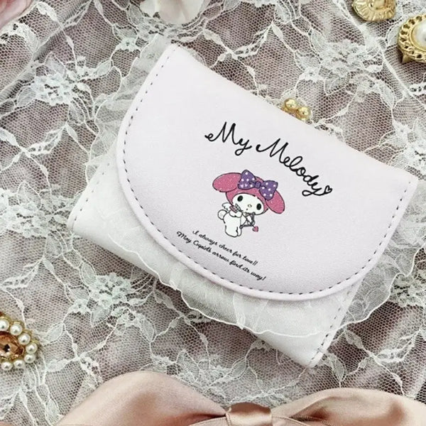 [BUNJANG] Sanrio My Melody Frill Bifold Wallet / 산리오 마이멜로디 프릴 반지갑