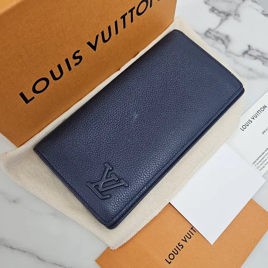 [BUNJANG] Louis Vuitton Aerogram Long Wallet Navy / 루이비통 에어로그램 장지갑 네이비