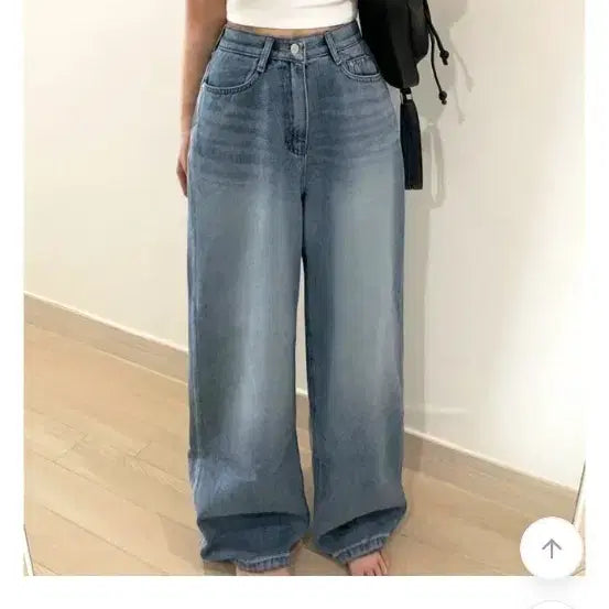 [BUNJANG] Summer Denim Wide Pants / 여름 데님 와이드팬츠