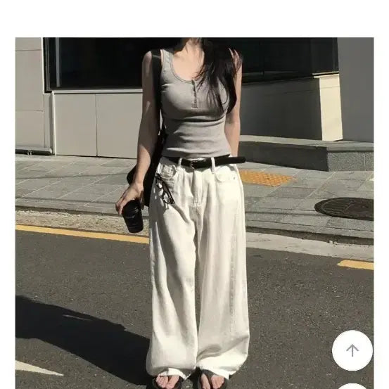 [BUNJANG] Heenique Summer Pintuck Wide Pants S / 히니크 여름 핀턱 와이드팬츠