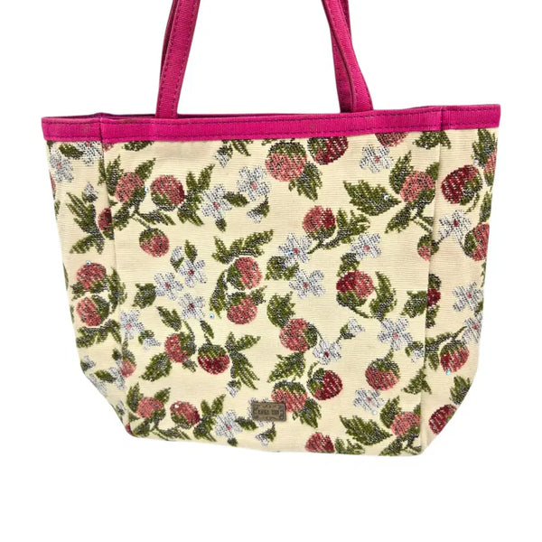 [BUNJANG] Anna Sui 07-09s Japanese Limited Strawberry Gobelin Cubic Tote Bag / 07s 안나수이 앤틱 딸기 고블랭 큐빅 토트백