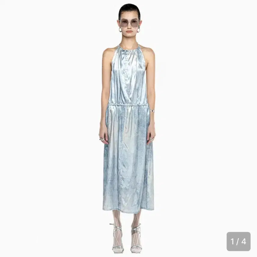 [BUNJANG] Quri Satin Long Dress / 쿼리 새틴 롱원피스
