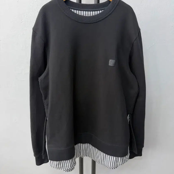 [BUNJANG] Solid Homme 20SS Shirt Layered Sweatshirt / 정품) 솔리드옴므 20ss 셔츠 레이어드 맨투맨 50(105)