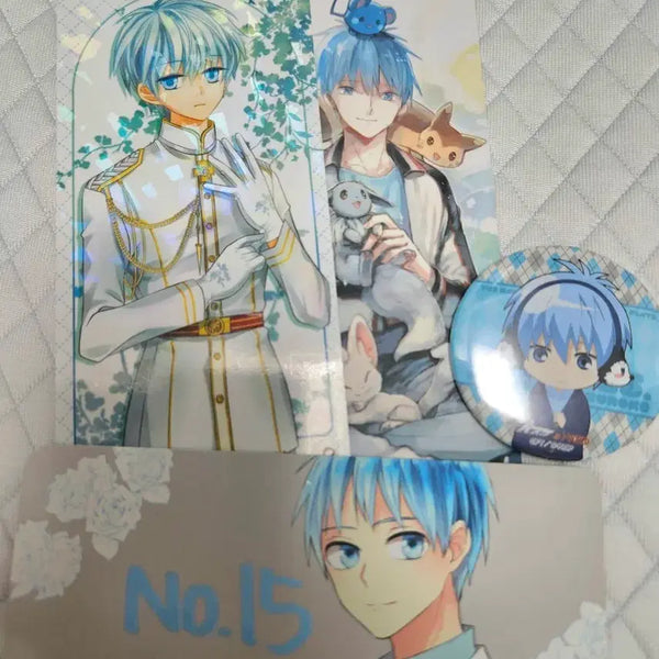 [BUNJANG] Kuroko's Basketball Tetsuya Kuroko Merchandise Bundle (Postcard, Badge) / 일괄)쿠로코의 농구 쿠로코 테츠야 비공굿 세트 엽서 뱃지