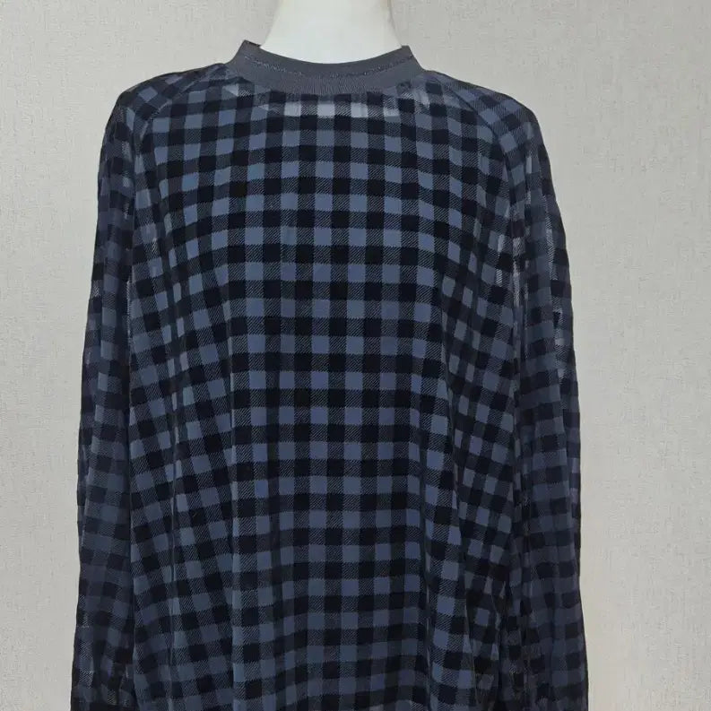 [BUNJANG] Hansome Check Velvet Blouse (M) / 한섬 체크 블라우스 M사이즈