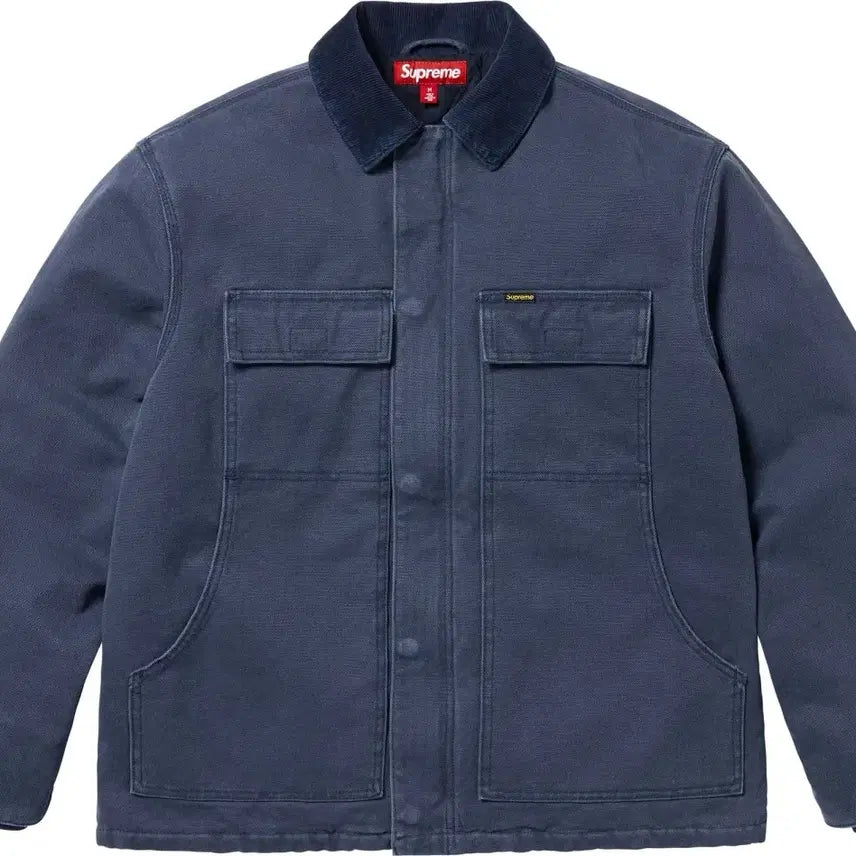[BUNJANG] Supreme Old English Canvas Work Jacket Navy S / 슈프림 캔버스 워크 자켓