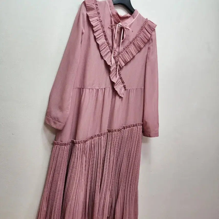[BUNJANG] SJSJ Pleated Chiffon Dress / sjsj 플리츠 쉬폰 드레스
