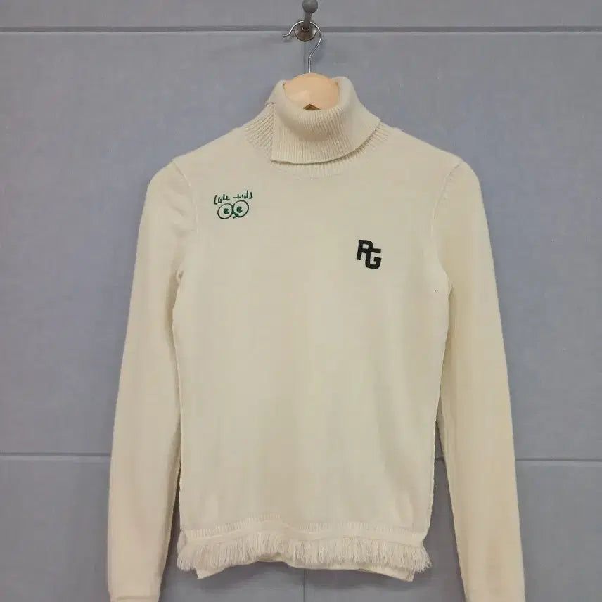 [BUNJANG] Pearly Gates Ivory Wool 100% Turtleneck Knit - Size 0 / *PEARLY GATES 아이보리 터틀넥 니트 0사이즈