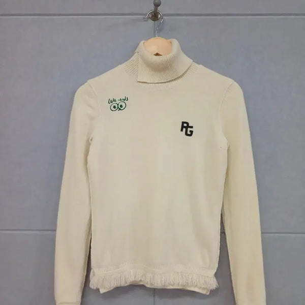 [BUNJANG] Pearly Gates Ivory Wool 100% Turtleneck Knit - Size 0 / *PEARLY GATES 아이보리 터틀넥 니트 0사이즈