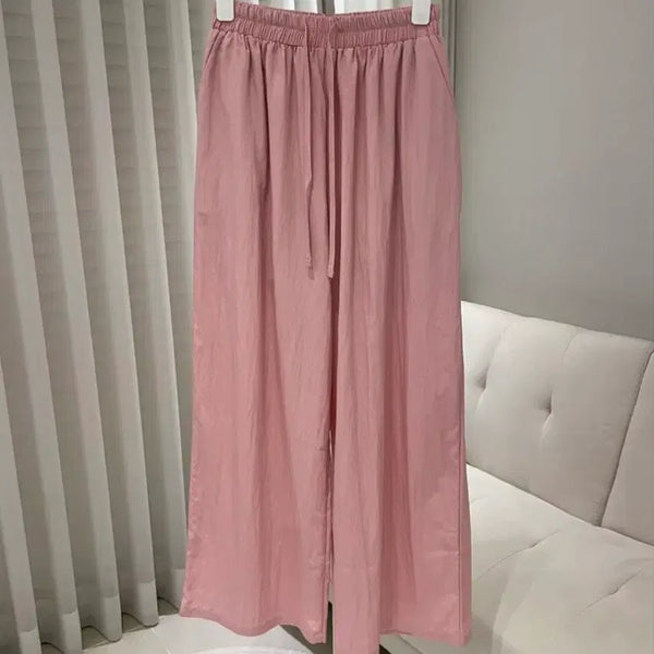 [BUNJANG] Summer Wide-Leg Pants (Pink) / 썸머 밴딩 팬츠(핑크)