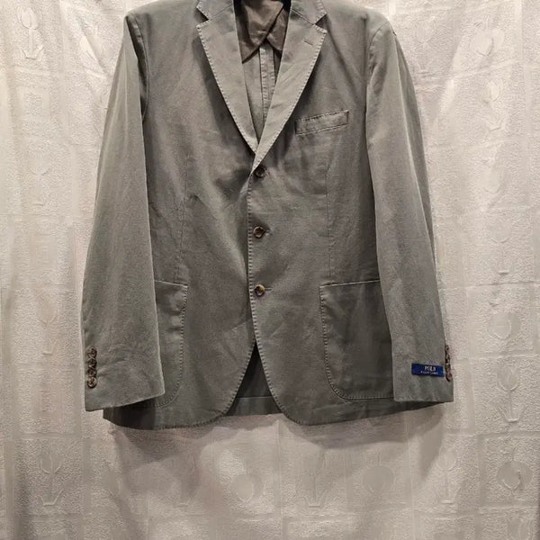[BUNJANG] Polo Ralph Lauren Garment-Dyed Cotton Blazer Jacket (Size 42R / Approx. 105-110) / 폴로 랄프로렌 가먼트 다잉 코튼 블레이저 자켓 42R(105정도)