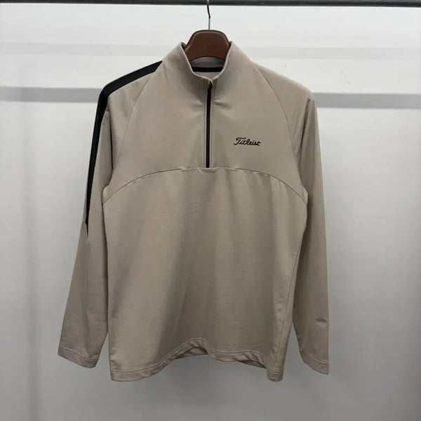 [BUNJANG] Titleist Men's Half-Zip Pullover Long Sleeve T-Shirt / (100) 남성용 타이틀리스트 하프집업 긴팔티 풀오버 티셔츠
