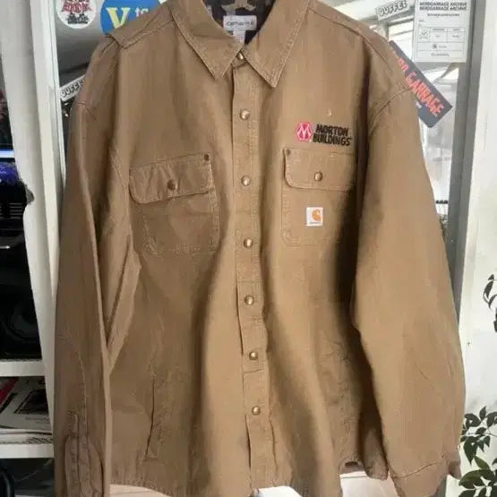 [BUNJANG] Carhartt Work Shirt Beige 2XL / 칼하트 워크셔츠