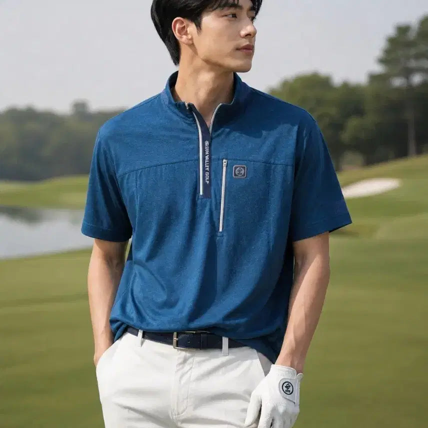 [BUNJANG] Green Valley Golf Men's Short-Sleeve Golf Wear (Size 100) / 100/그린밸리골프 남성 반팔 골프웨어