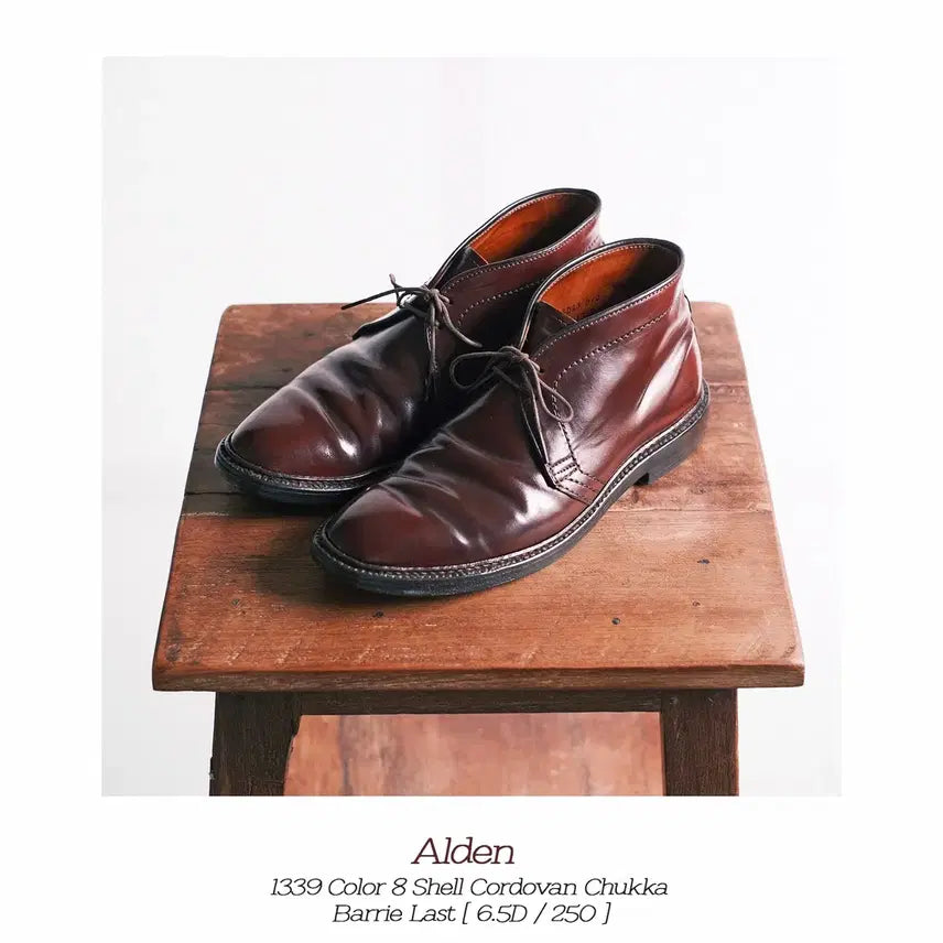 [BUNJANG] Alden 1339 Cordovan Chukka Boots Burgundy Size 6.5D / 알든 1339 6.5D(250사이즈) 버건디 코도반 처카부츠
