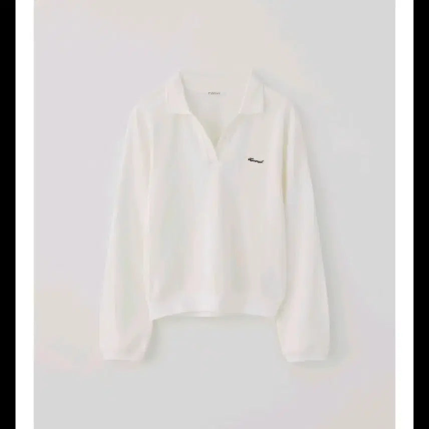 [BUNJANG] Thanat Fluid Line Collar Top (White) / 타낫 Fluid line collar top (white)