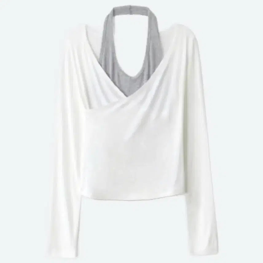 [BUNJANG] Ondemine Layered Top T-Shirt (Ivory) / 온드민 레이어드 탑 티셔츠 (아이보리)