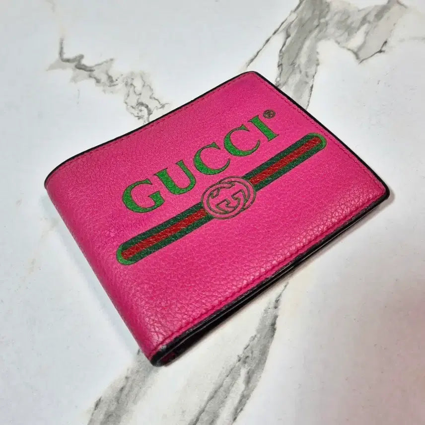[BUNJANG] Gucci Logo Web Bifold Wallet Card Holder / (정품) 구찌 로고 웹 반지갑 카드지갑