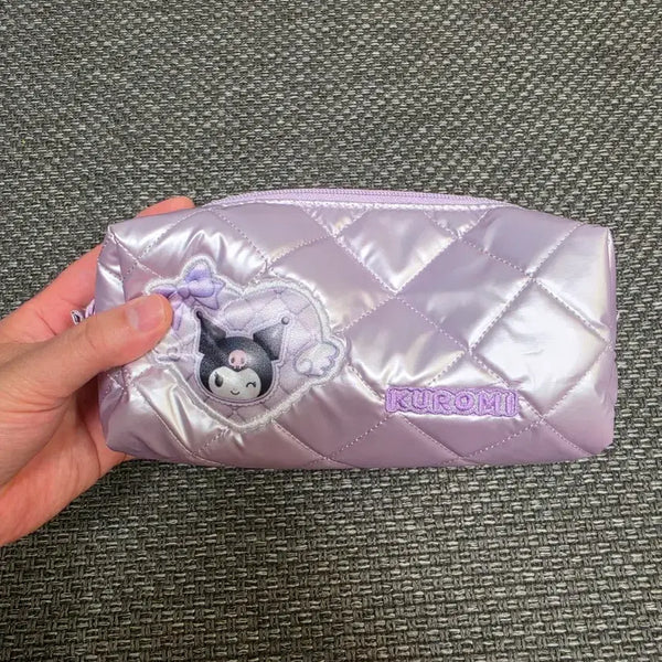 [BUNJANG] Kuromi Lavender Quilted Pouch / 쿠로미 파우치 라벤더