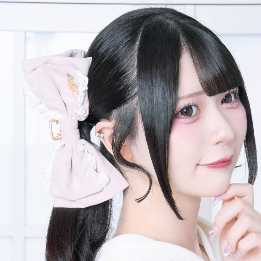 [BUNJANG] Lafary Cotton Lace Ribbon Claw Clip Hairpin / Lafary 라파리 코튼 레이스 리본 집게핀 머리핀 헤어핀