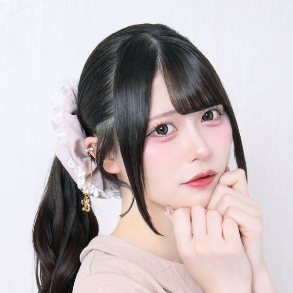 [BUNJANG] Lafary Cotton Lace Logo Scrunchie Hair Tie / Lafary 라파리 코튼 레이스 로고 슈슈 머리끈