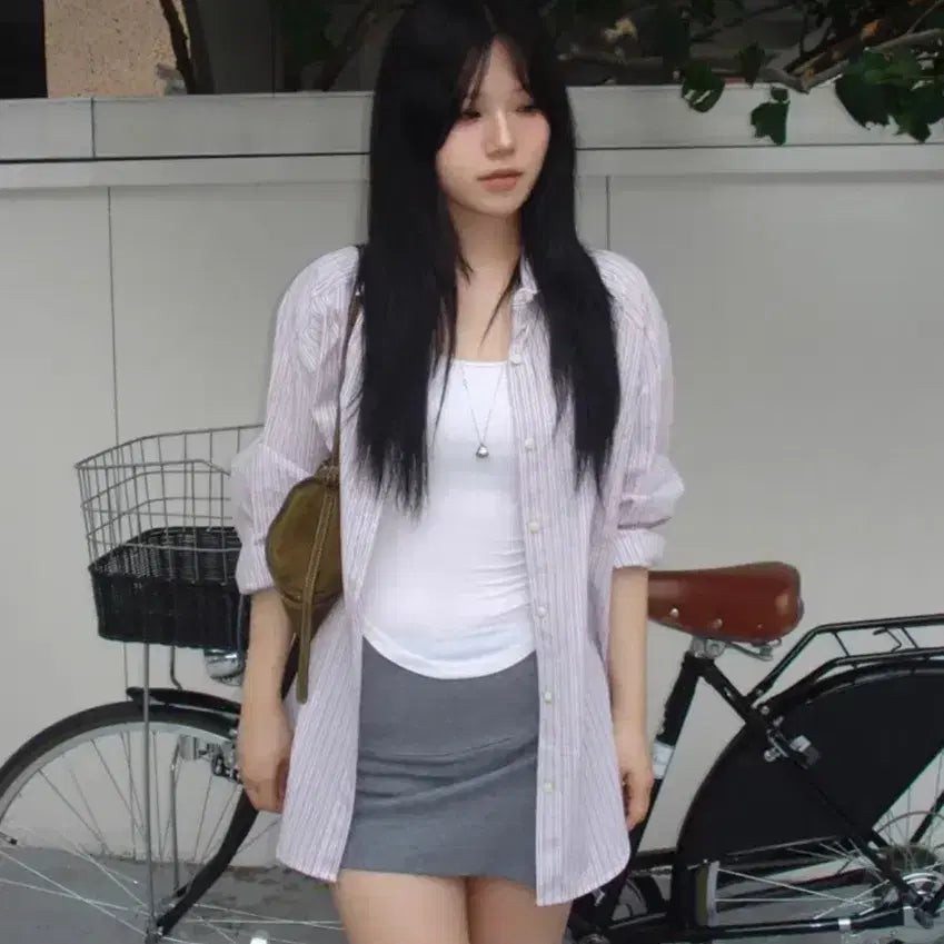 [BUNJANG] Our Cabinet Mix Stripe Shirt / ourcabinet mix stripe shirts