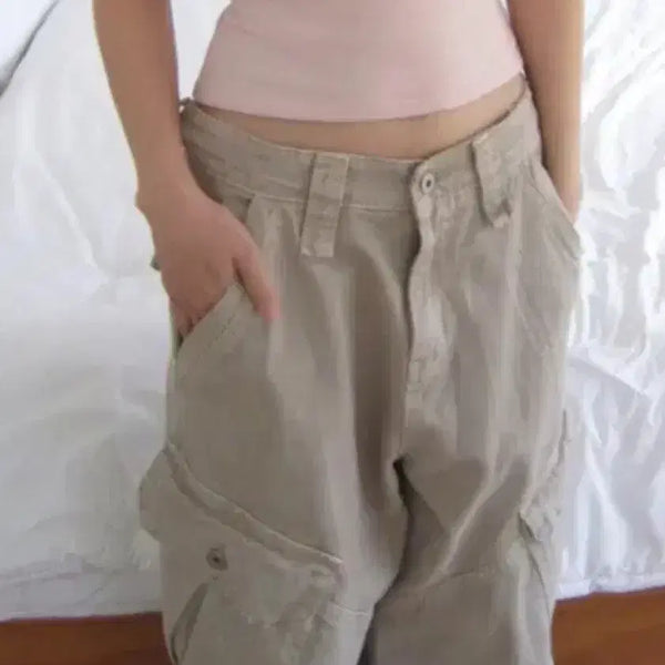 [BUNJANG] Our Cabinet Deep Dyeing Cargo Pants Beige / ourcabint deep dying cargo pants beige
