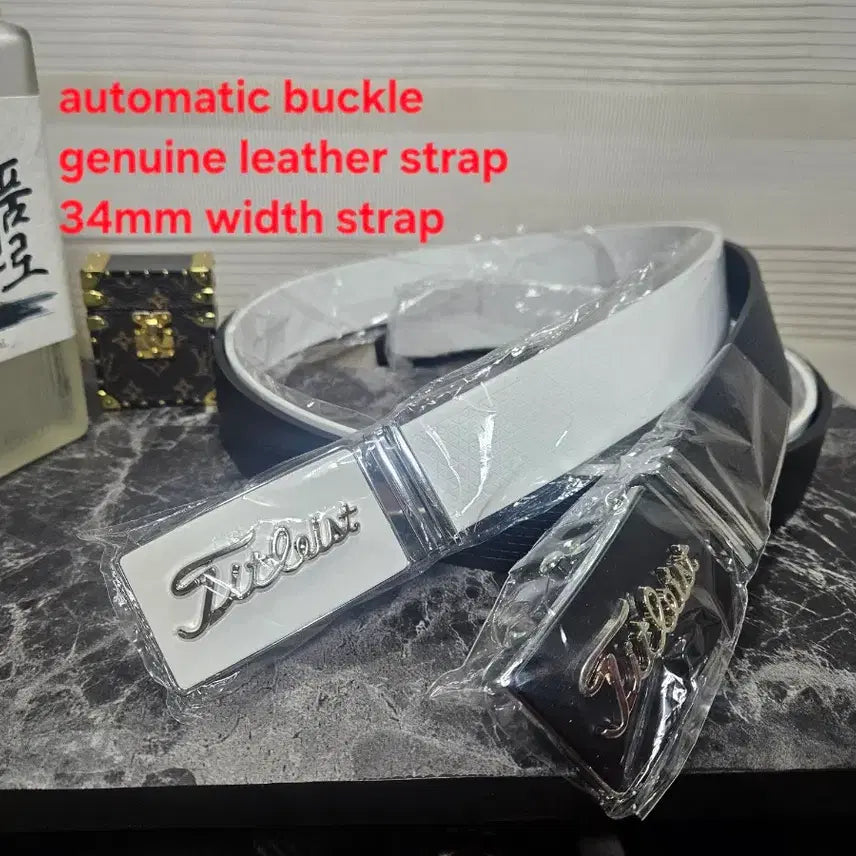 [BUNJANG] Titleist Golf Automatic Leather Belt / 타이틀 세트상품