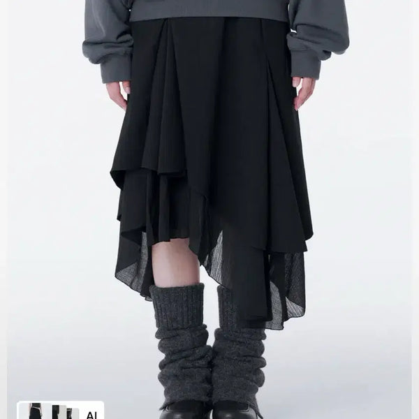 [BUNJANG] Miseki Seoul Unbalanced Layered Skirt / 미세키서울 Unbalanced layered skirt 2
