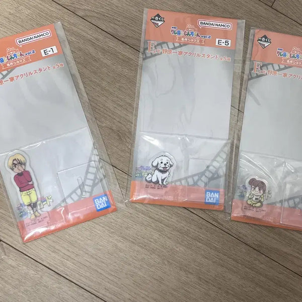 [BUNJANG] Crayon Shin-chan Ichiban Kuji Prize E Acrylic Stand Full Set (Sealed) / (미개봉,5종 풀세트) 제일복권 짱구 E상 아크릴 스탠드 5종 풀세트