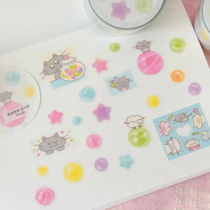 [BUNJANG] Heartship Studio Round Candy Kiss Cut Sticker / 하트쉽스튜디오 동글동글 알사탕 키스컷