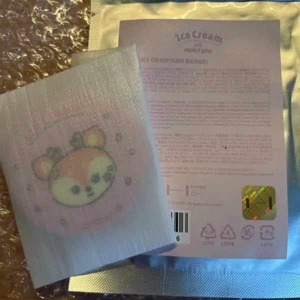 [BUNJANG] MINITIN Ice Cream Lucky Draw Can Badge (S.Coups, Joshua) / 미니틴 아이스크림 럭키드로우 캔뱃지(샤슴이,조슈아)