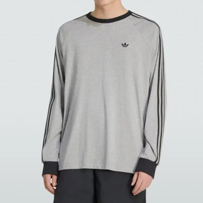 [BUNJANG] Adidas Originals Callie Long Sleeve T-Shirt Grey / 아디다스 오리지널 캘리 티셔츠 그레이 긴팔 티셔츠m 롱슬리브