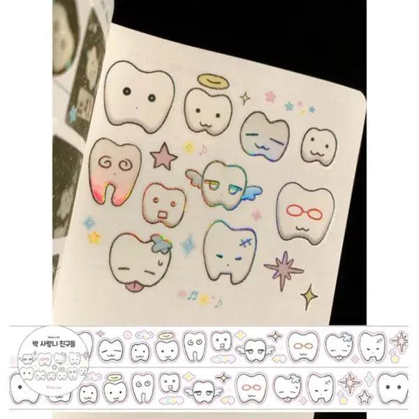 [BUNJANG] Pingru Park Tooth Friends Kiss Cut Stickers / 핑루 박 사랑니 친구들 키스컷