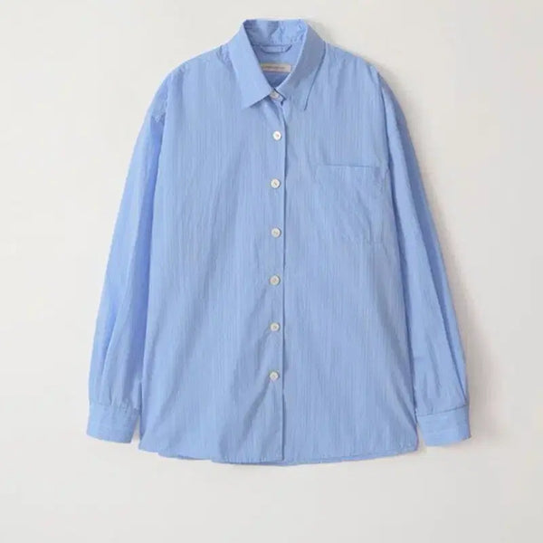 [BUNJANG] Nothing Written Timon Striped Cotton Oversized Shirt / 낫띵리튼 Timon striped cotton shirt