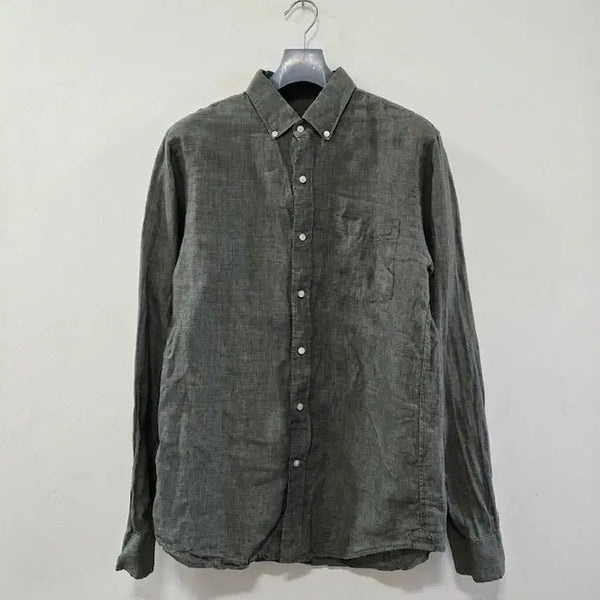 [BUNJANG] Concept One Linen Shirt Khaki Size M / 컨셉원 린넨 셔츠 M 카키