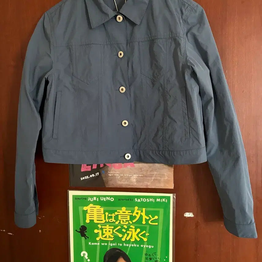 [BUNJANG] Urthgu Blue Nylon Trucker Jacket (Indigo) / 어스지구 나일론 트러커 재킷 (인디고)