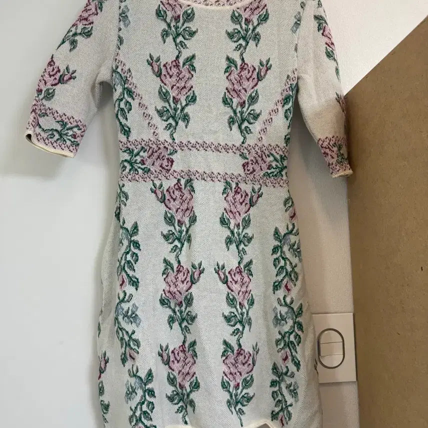 [BUNJANG] DEWL Floral Knit Dress / 듀엘 꽃무늬 니트원피스