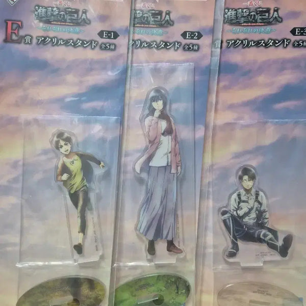 [BUNJANG] Attack on Titan 'Each Promise' Acrylic Stand Bundle Set (Eren, Mikasa, Levi) / [미개봉] 진격의거인 각자의결의 아크릴스탠드 일괄판매 에렌 미카사 리바이