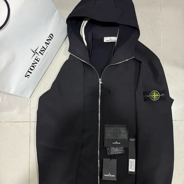[BUNJANG] Stone Island Softshell Jacket Black XL / [당일출고,XL] 풀박스 스톤아일랜드 소프트쉘 바람막이