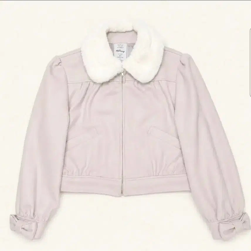 [BUNJANG] Ank Rouge Ribbon Fur Jacket Short Coat / 가격할인) 앙크루즈 퍼자켓 무스탕 리본 숏코트 양산형 양지뢰 리즈리사