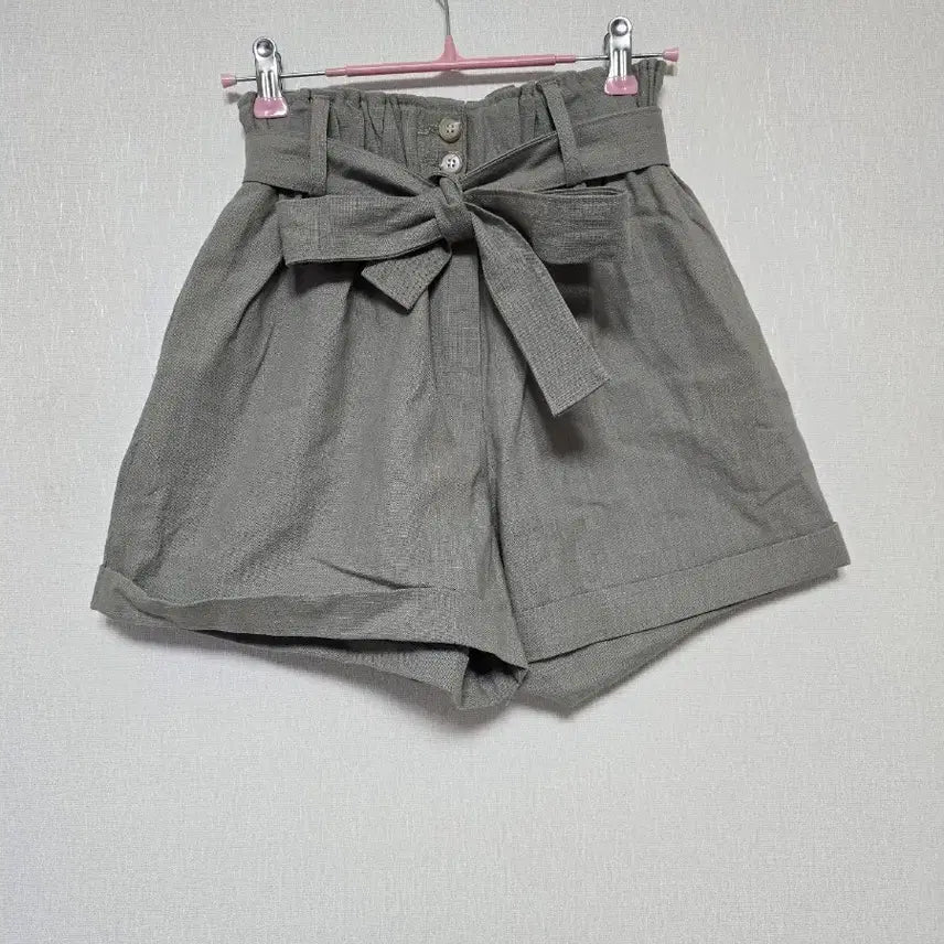 [BUNJANG] Linen Shorts with Ribbon Belt / 린넨 숏팬츠 리본 벨트 포함