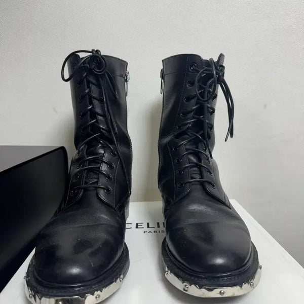 [BUNJANG] Celine 19 Season Steel Toe Combat Boots Size 41 / 셀린느 19시즌 스틸토 컴뱃부츠 41