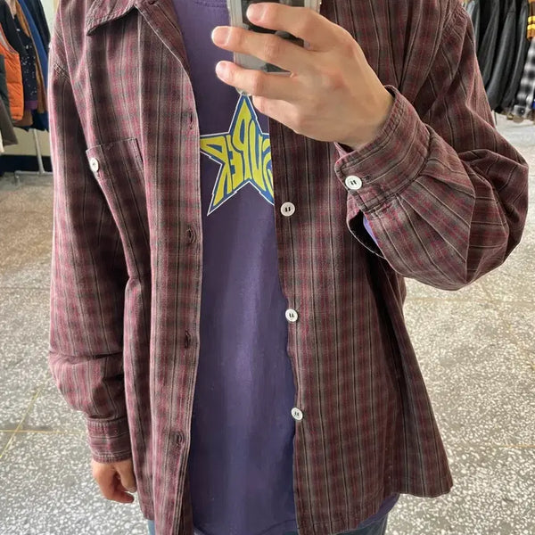 [BUNJANG] 80s Stussy Shirt / 80s Stussy 체크 셔츠