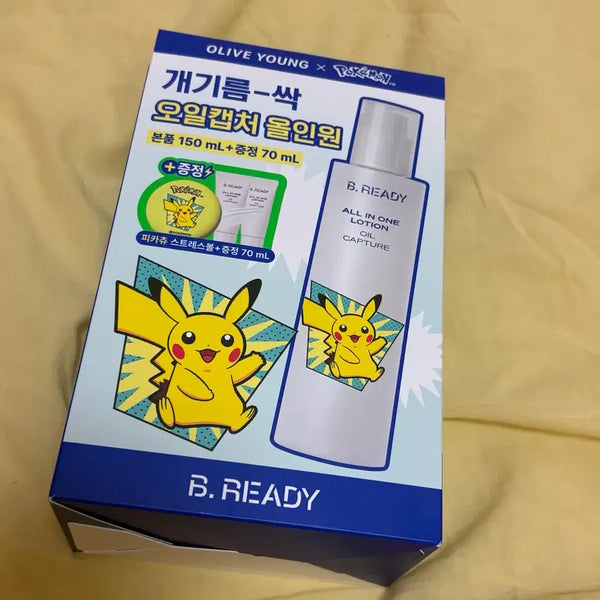 [BUNJANG] Be:REDY Oil Capture All-in-One Lotion Pokémon Edition with Pikachu Stress Ball / [포켓몬 에디션]비레디 오일캡처 올인원 로션 기획(+피카츄 스트레스볼