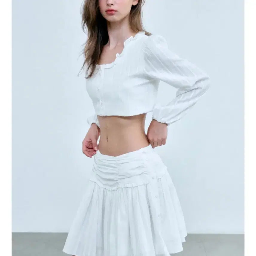 [BUNJANG] theoyou SHIRRING BUTTON SKIRT / 더오유 theoyou SHIRRING BUTTON SKIRT